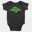 Marupadiyum Modhalenda! Short Sleeve Baby Onesie in Black Color